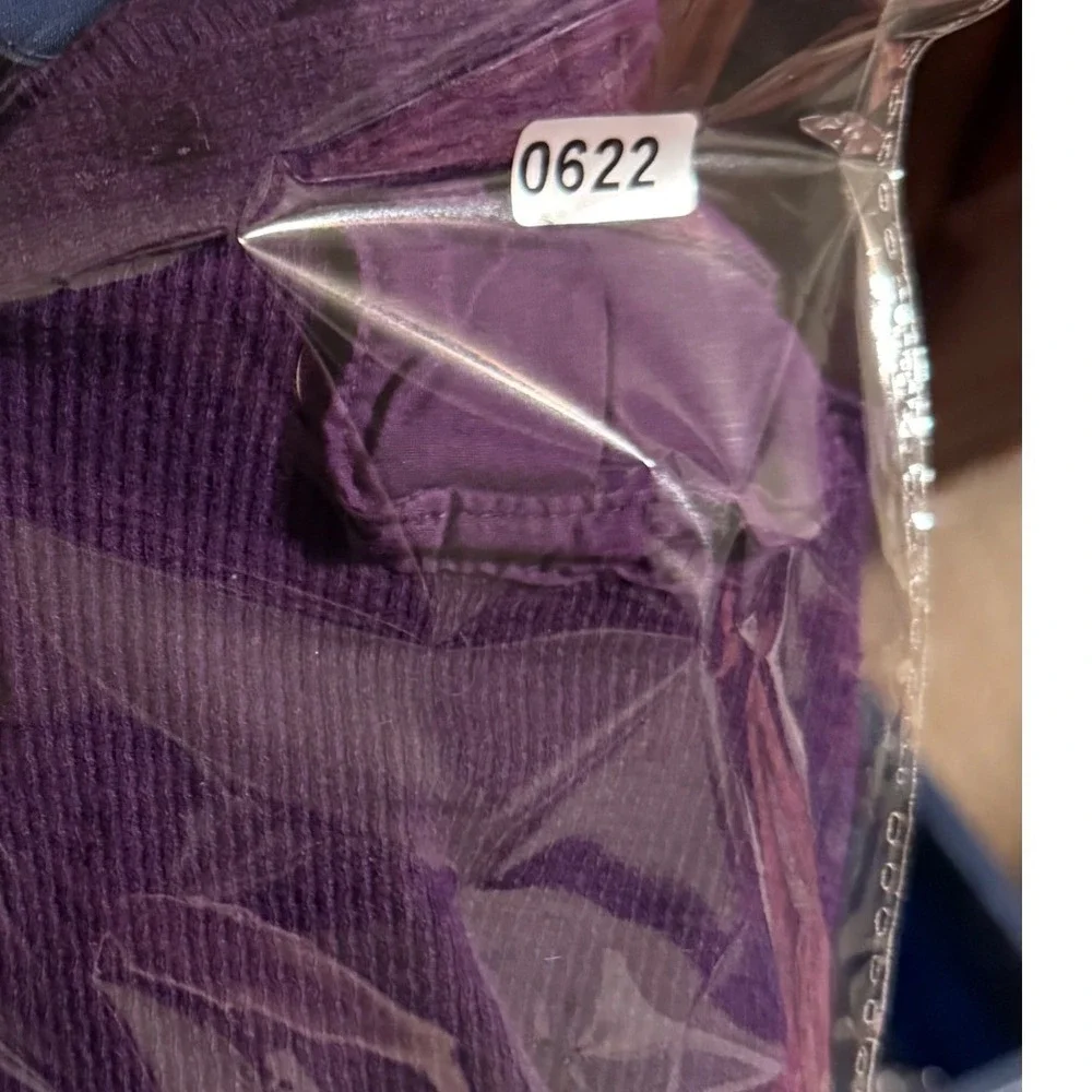 Ralph Lauren Purple Waffle Knit Peplum‎ Henley Top Baby Girls 18M Long Sleeve